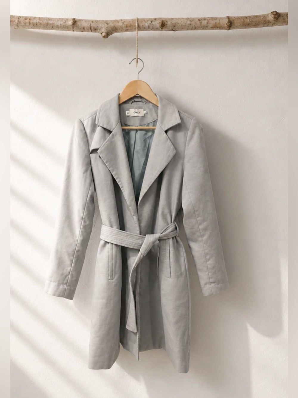 ONLY Women's Sky Blue Trench Coat